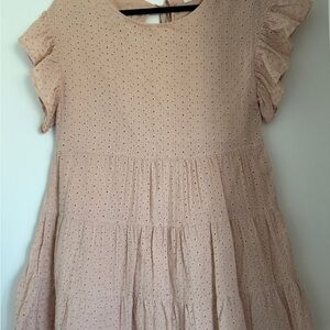 Charming Floral Dress in Soft Pink